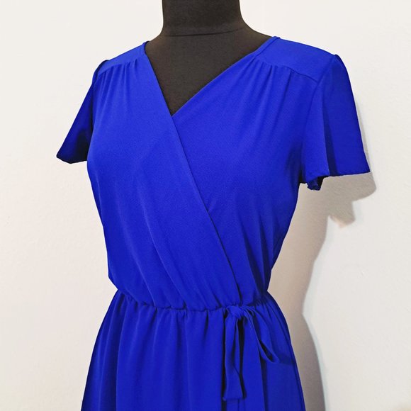 Wishful Women Mini Lining Dress Royal Blue Color Preowned Good Condition - Picture 3 of 7